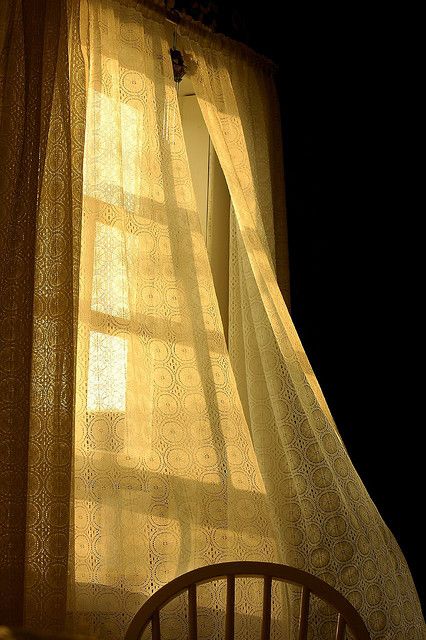 The Setting Sun, Looking Out The Window, Setting Sun, Window View, Through The Window, Curtain Designs, Morning Light, Mellow Yellow, Slow Living