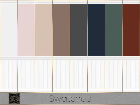 Sims 4 Wainscoting Cc, Wainscoting Wall, Sims 4 Beds, Beadboard Wainscoting, Sims 4 Decades Challenge, Sims 4 Piercings, Sims 4 Bedroom, Sims 4 Cc Shoes, The Sims 4 Packs