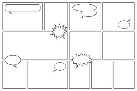 Comic Strip Template Printable Comic Panel Ideas, 6 Panel Comic, Blank Comic Strip Template, Frame Layout Design, Blank Comic Book Pages, Novel Layout, Comic Strip Template, Create Your Own Comic, Comic Template