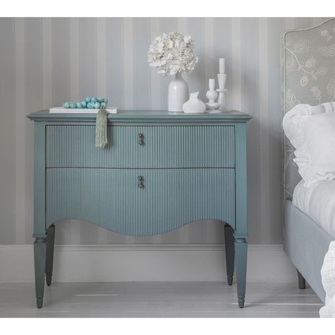 Boodles & Blues Chest of Drawers | Two Drawer Turquoise Blue Chest of Drawers Silk Bedroom, Maximalist Room, Dix Blue, Blue Chest Of Drawers, Chest Of Draws, Neutral Bedrooms, Bedroom Cushions, French Table Lamp, French Bedroom