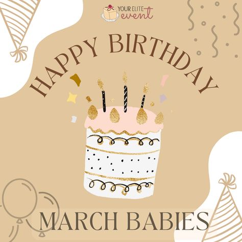 Wishing every single day blooms with happiness on your birthday and always! YourEliteEvent #HappyBirthday #March #birthdaygirl #birthdayboy#birthdaycake #celebration#birthdaycelebration #conciergeservices #luxuryconcierge #personalconcierge #giftconcierge #virtualassistant #socialmediamanagementservices #socialmediamarketing #administrativeassistant March Baby, Social Media Management Services, March Birthday, Every Single Day, Singles Day, Birthday Celebration, Boy Birthday, Girl Birthday, Birthday Cards