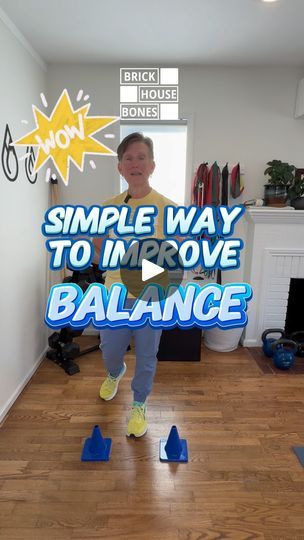 Standing Balance Activities Elderly, Osteoporosis Exercises, Senior Exercises, Over 50 Fitness, Improve Balance, Balance Exercises, Senior Fitness, 1k Views, Brick House