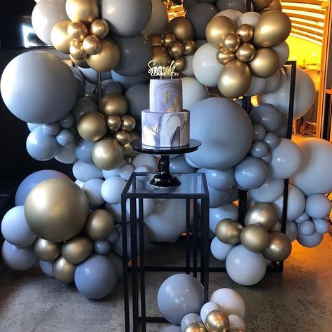 Man Balloon Garland, Balloon Garland For Men, Masculine Party, Balloon Boutique, Men Party, Man Party, Holy Communion, Balloon Garland, Party Themes