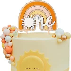 Trip Around The Sun Cake, Around The Sun Cake, Sun Cake, Wooden Cake Topper, Boho Cake, Boho Birthday Party, First Trip Around The Sun, Baby Birthday Themes, Twins 1st Birthdays