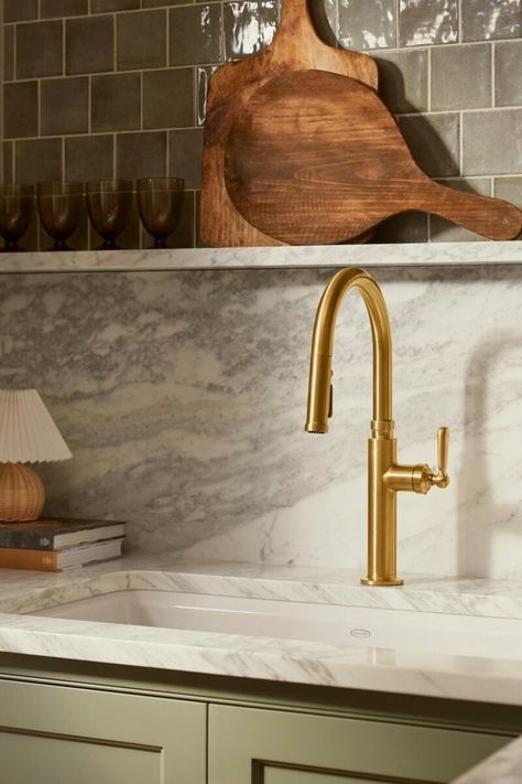 Introducing Kohler X Studio McGee - Studio McGee Kohler Studio Mcgee, Studio Mcgee Kohler, Mcgee And Co Kitchen, Shea Mcgee, Kohler Kitchen, Serene Bathroom, Timeless Bathroom, Bar Faucet, Ann Sacks