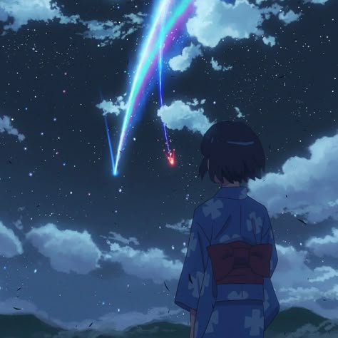 Mitsuha Taki, Vhs Aesthetic, Your Name Wallpaper, Develop Pictures, Your Name Anime, Grunge Pictures, Posca Art, Yumeko Jabami, Blue Anime