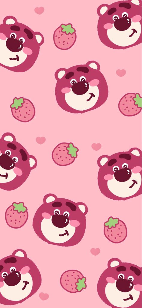 Strawberry Bear Wallpaper, Wallpaper Lotso Iphone, Lotso Toy Story Lockscreen, Lotso Bear Wallpaper, Lotso Toy Story Wallpaper, Wallpaper Lotso, Lotso Toy Story, Lotso Bear, Phone Wallpapers Vintage