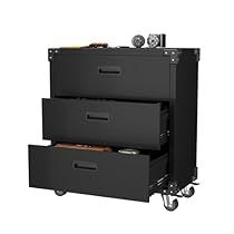 Cabinet For Garage, Metal Garage Cabinets, Garage Home Office, Garage Storage Cabinet, Cabinet With Wheels, Freestanding Cabinet, Black Garage, Metal Storage Cabinet, Business Storage