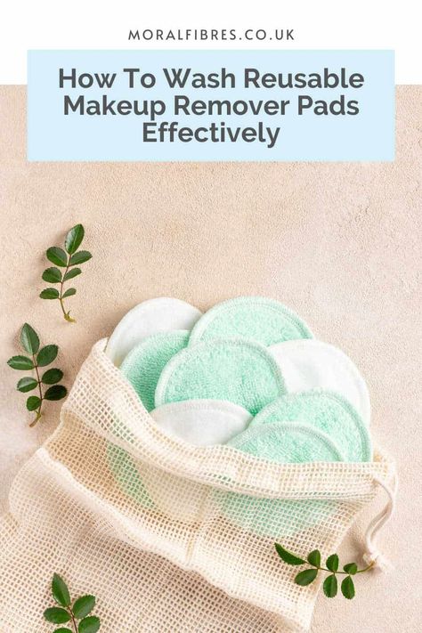 Here's all you need to know on how to wash reusable makeup remover pads effectively. Diy Makeup Remover Pads, Makeup Eraser Cloth, Reusable Makeup Remover Pads, Makeup Pads, Diy Makeup Remover, Remove Makeup From Clothes, Makeup Eraser, Cleansing Pads, Liquid Laundry Detergent