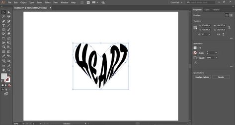 Adobe Text Tutorial, Text In Heart Shape, Wrap Text Into Shape Illustrator, Curved Text Illustrator, Text In Shape Illustrator, Text Wrap Illustrator, Text In Shape, Illustrator Shapes, Fonts Abc