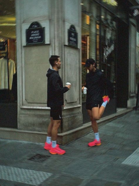 Image posted on Jul 18, 2024 – @saintmarc on Tumblr City Running Aesthetic, Run Club Aesthetic, Running Photoshoot, Athlete Lifestyle, Running Vibes, Trail Running Photography, Hybrid Athlete, Workout Aesthetics, Running Inspo