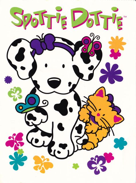 Spottie Dottie Sanrio, Spottie Dottie, Spotty Dotty, Postcard Book, Hello Kitty Characters, Cute Names, Tuesday Morning, Two Dogs, Hello Kitty