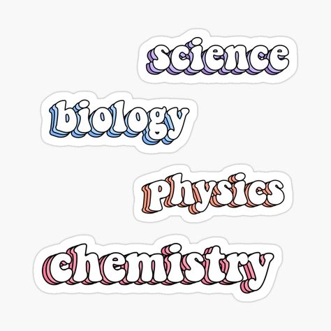 Goodnotes Stickers Science, Science Aesthetic Sticker, Biology Stickers Aesthetic, Science Font Design, 2024 Sticker Design, School Book Covers Science, Science Stickers Aesthetic, Physics Stickers Printable, Biology Stickers Printable