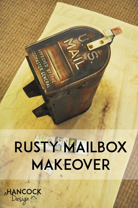 Repaint Mailbox Diy, Spray Paint Mailbox Diy, Copper Mailbox, Residential Mailboxes, Old Mailbox, Black Mailbox, Mailbox Makeover, Spray Paint Projects, Painted Mailboxes