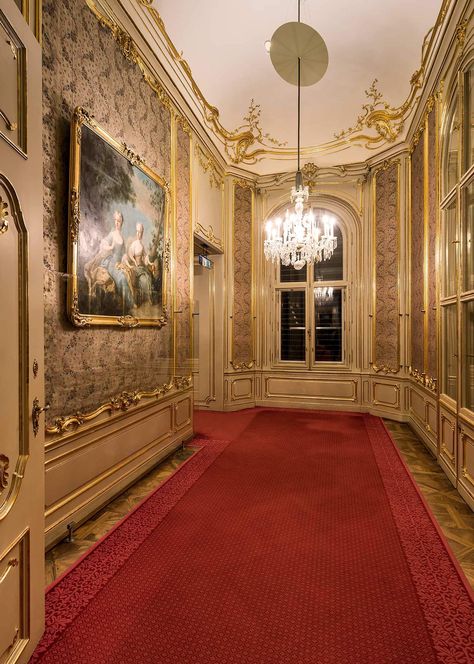 Royal Castles Interior, Victorian Architecture Interior, Red Hotel, Royal Room, Empress Elisabeth, Castle Bedroom, Schönbrunn Palace, Narrow Rooms, Royal Castle