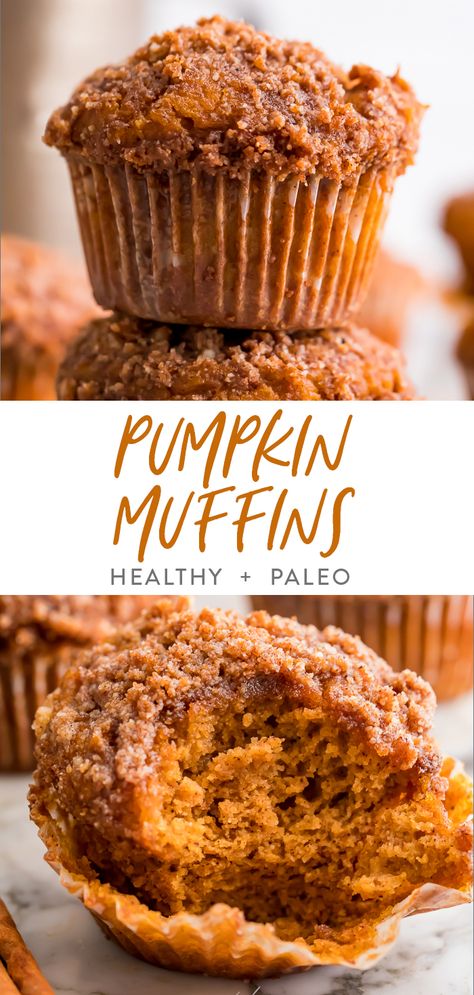 Grain Free Pumpkin Muffins, Paleo Muffin Recipes, Healthy Pumpkin Muffins, Paleo Pumpkin Muffins, Gluten Free Pumpkin Muffins, Pumpkin Muffins Easy, Muffins Easy, Muffins Healthy, Pumpkin Recipes Healthy