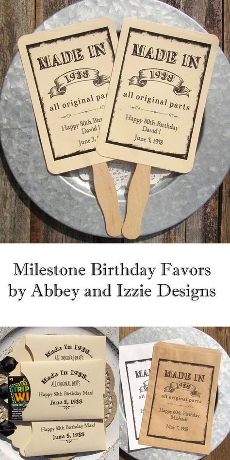 85th Birthday Party Ideas, 70th Birthday Party Favors, 80th Birthday Party Favors, Adult Birthday Favors, Adult Birthday Party Favors, 75th Birthday Parties, 90th Birthday Parties, 100th Birthday Party, Milestone Birthday Party