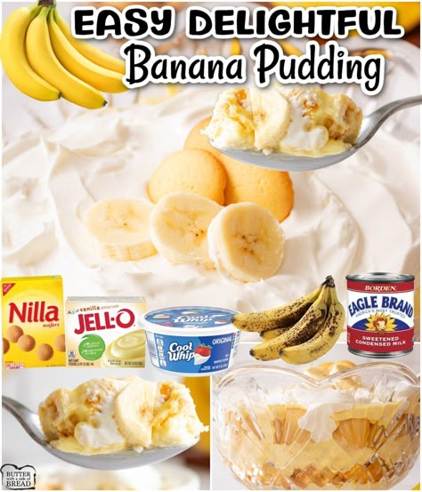 Allrecipes Banana Pudding, Whip Cream Banana Pudding, Banana Pudding Layers, Banana Pudding With Vanilla Wafers Easy, Homemade Banana Pudding With Cream Cheese, Banana Bread Recipe Pudding, Vanilla Wafer Banana Pudding Easy, Vanilla Wafer Banana Pudding Recipes, Eagle Brand Banana Pudding Condensed Milk