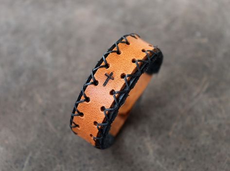 Diy Leather Gifts, Boho Leather Jewelry, Leather Bracelet Women, Leather Christmas Gifts, Men Leather Bracelet, Leather Gifts For Her, Laser Engraved Leather, Engraved Cross, Leather Bracelets Women