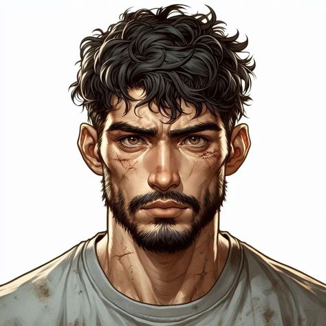 Middle Eastern Character Design Male, Hispanic Character Design Male, Middle Eastern Character Design, Male Cartoon Art, Faces Practice, City Of Mist, Hurt Comfort, Model Faces, Male Cartoon