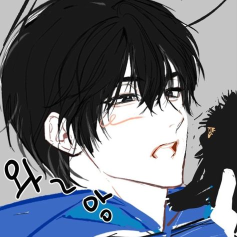 time___jji on twt! Blue Hair Guy Art, Guy Pfp Anime, Cute Male Pfp, Boy Art Pfp, Male Pfp Anime, Pfp Icons Boy, Anime Guy Icon, Male Icon Pfp, Manga Pfp Male