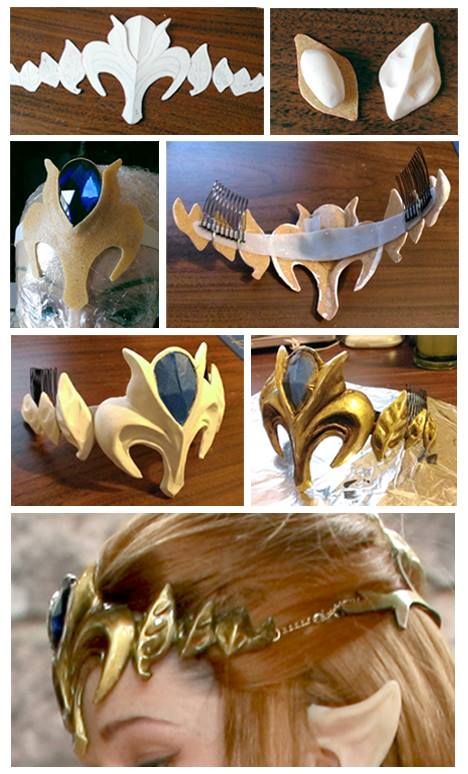 Sheik Zelda, Don't Dream It Be It, Zelda Costume, Cosplay Crown, Link Cosplay, Zelda Cosplay, Headpiece Jewelry, Cosplay Tutorial, Silly Things