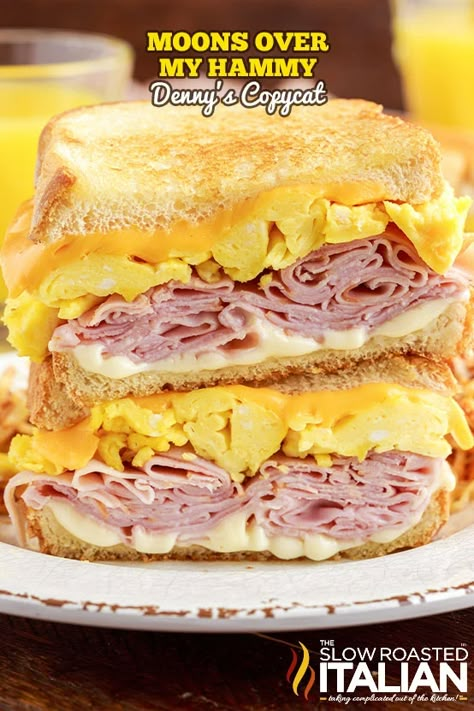 Dennys Breakfast, Meatless Breakfast, Slow Roasted Italian, The Slow Roasted Italian, Grilled Ham, Freezer Breakfast, Cheese Sandwich, Breakfast Recipes Casserole, Breakfast Brunch Recipes