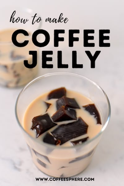 Japanese Jello Dessert, Coffee Agar Agar Jelly, Japanese Jelly Coffee Recipe, Agar Agar Recipe Jelly, Coffee Jello Desserts, Japanese Coffee Jelly Recipe, Japanese Jelly Dessert, How To Make Coffee Jelly, Coffee Gelatin Dessert