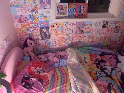 Pony Bedroom, Kidcore Room, My Little Pony Bedroom, Scene Room, Chill Room, Room Deco, Cute Room Ideas, Dreamy Room, Kawaii Room