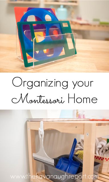 Types of organization solutions for Montessori homes - easy ways to organization and accessibility of your spaces. Montessori Shelf Work, Montessori Shelf 12 Months, Montessori Cleaning, 2 Year Montessori Shelf, Montessori Toy Rotation Categories, Montessori Activities Preschool, Montessori Parenting, Montessori Preschool, Montessori Practical Life