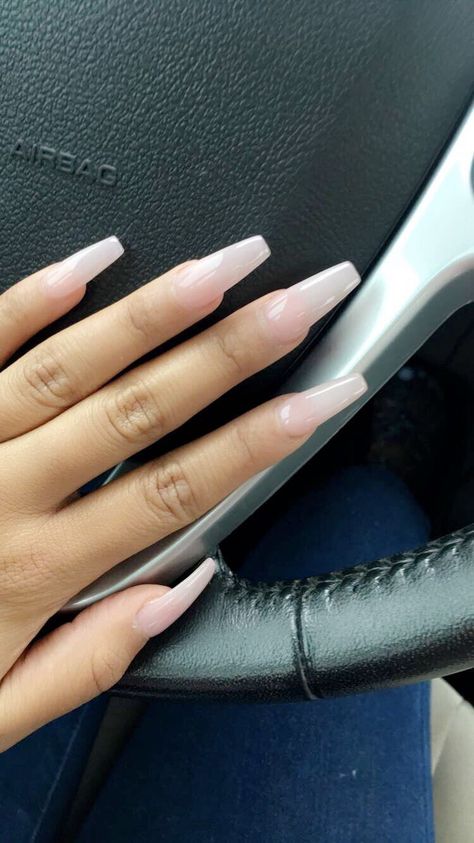 ( p i n t e r e s t ) - kenzyyeee Plain Acrylic Nails, Pedicure Gel, Coffin Acrylic Nails, Acrylic Nail Shapes, Super Nails, Nail Swag, Neutral Nails, Acrylic Nails Coffin, Coffin Nails Designs