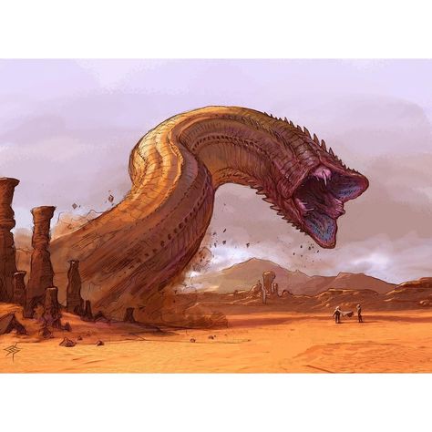 Monster Artwork, Dune Art, Creature Artwork, Cool Monsters, Fantasy Beasts, 다크 판타지, Alien Concept Art, Monster Concept Art, Creature Drawings