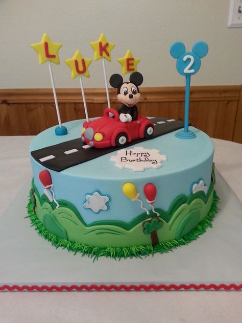 Mickie Mouse Cake, Cake Decorating For Kids, Mickey Mouse Cake Topper, Mickey Cake, Mouse Birthday Cake, Cake Designs For Kids, Mickey Mouse Birthday Cake, Boys 1st Birthday Cake, Paw Patrol Birthday Cake