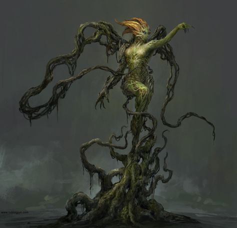 ArtStation - Ranger, Russell Dongjun Lu Tree Monster, Corpse Flower, Plant Monster, Beast Creature, Humanoid Creatures, Nature Spirits, Monster Concept Art, Mythical Creatures Art, Creature Concept Art