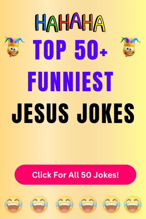 Check Out The Top 50+ Funny Jesus Jokes And Puns. Click For All 50+ Hilarious Jesus Jokes! Mc Jokes, Gym Puns, Religious Jokes, Gym Jokes, Jesus Jokes, Jokes And Puns, Funny Jesus, Latest Jokes, Jesus Funny