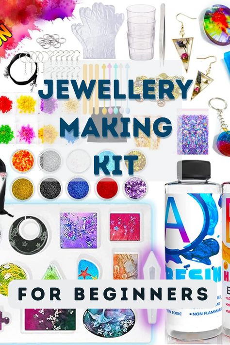 Jewellery Making Kit for Beginners Diy Craft Christmas, Epoxy Resin Supplies, Craft Christmas Gifts, Diy Crafts Christmas, Resin Making, Clear Epoxy Resin, Resin Supplies, Resin Jewelry Making, Jewelry Making Kit