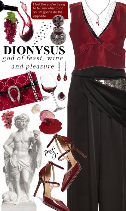 Dionysus Aesthetic Outfit, Dyonisus Aesthetic God, Dionysus Outfit, Dionysus Aesthetic, Dionysus God, Cabin Outfit, Minimalist Goth, Goth Wardrobe, Paradox Live