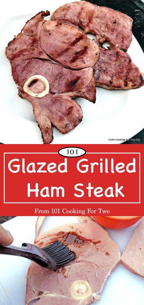 Tasty grilled ham steak coated with brown sugar and spices to give it a little of that honey baked ham taste. Grilling Ham Steaks, Grilled Ham Slices Recipes, Grilled Ham Steak, Ham Slices Recipes, Ham Dinners, Grilled Ham Steaks, Ham Steak Recipes, Ham Slices, Meat Entrees