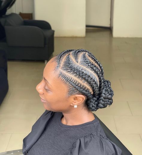 All Back Swirl Cornrow Latest Cornrow Styles, Hair Braids Styles, Big Cornrow Braids, Big Cornrows Hairstyles, All Back Hairstyle, Big Cornrows, Cornrow Hairstyle, Cornrow Styles, Cornrows Natural Hair