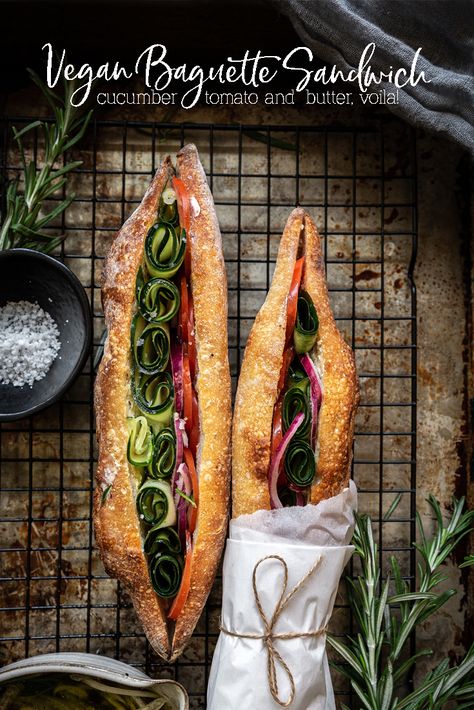 Baguette Sandwiches - The Korean Vegan Vegan Baguette, Baguette Sandwiches, The Korean Vegan, Korean Vegan, Baguette Sandwich, Baguette Recipe, Rustic Recipes, Pumpkin Spice Muffins, Healthy Plant Based Recipes