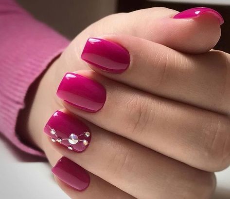 Cerise Pink Nails, Pink Nail Ideas, Cerise Pink, Pink Nail, Manicure Pedicure, Pink Nails, Nail Design, Nail Colors, Nail Ideas