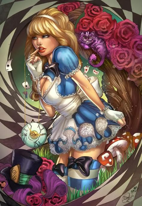 alice in wonderland s giardina by sinhalite 552 800 Disney Punk, Alice In Wonderland Artwork, Dark Alice In Wonderland, Wonderland Artwork, Punk Disney, Wonderland Tattoo, Dark Disney, Fairytale Fantasies, Twisted Disney