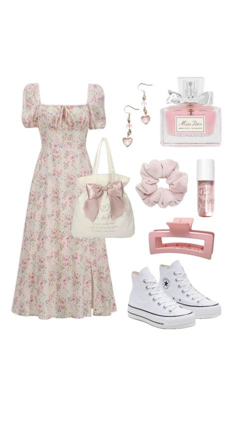 Pastel Coquette Outfits, J Fashion Aesthetic, Pastel Pink Outfit Ideas, Pastel Color Outfit Aesthetic, Summer Outfits Pastel, Modest Girly Outfits, Modesty Outfits, Cute Modest Outfits, Girly Style