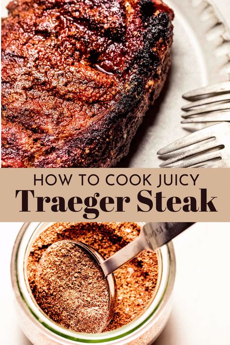 Traeger Filet Mignon, Ribeye On Traeger Grill, Steaks On Traeger Grill, Traeger Sirloin Steak Recipes, Pellet Grill Ribeye Steaks, Steak On Traeger Grill, Traeger Ribeye Steak, Steaks On Pellet Grill, Traeger Steak Recipes