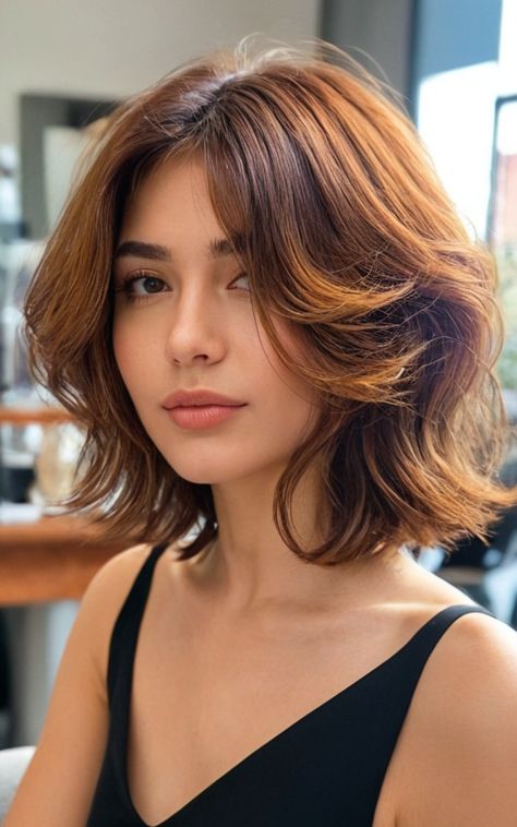 25 Stunning Butterfly Haircut Ideas To Elevate Your Style - Best Review Haircut Butterfly, Butterfly Haircut, Butterfly Cut, Hair Undercut, Short Brown Hair, Chin Length Hair, Haircuts For Wavy Hair, Voluminous Hair, Girl Haircuts