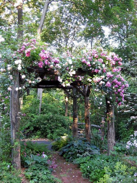 Romantic Fairytale Garden | Fine Gardening #Gardendesign Ombra Pergola, Country Garden Design, Fairytale Garden, Backyard Gazebo, Cottage Garden Design, Garden Arbor, Garden Wallpaper, Landscape Design Plans, Pergola Patio