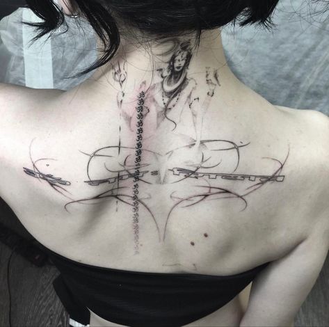 Sigil Tattoo, Image Swag, Spine Tattoo, 1 Tattoo, Spine Tattoos, Dream Tattoos, Elegant Tattoos, Back Tattoos, Dope Tattoos