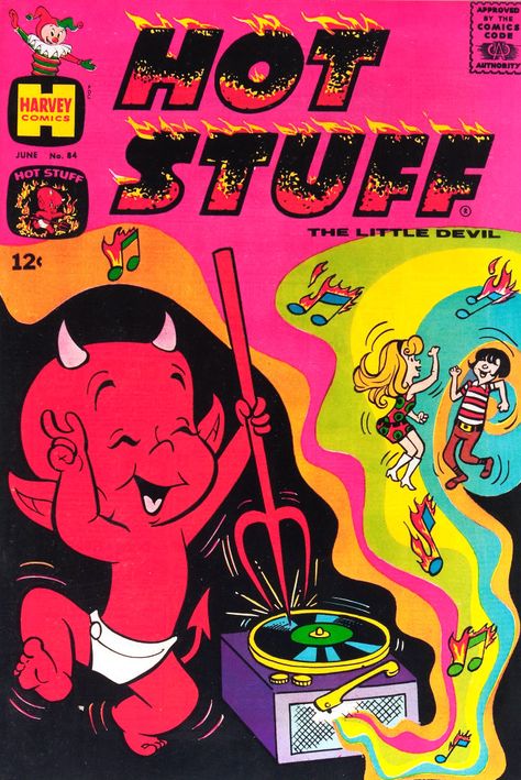 Hot Stuff, The Little Devil — June 1968 Vintage Comic Book, phonograph Wallpaper Trippy, Collage Des Photos, Collage Mural, Vintage Cartoons, Bedroom Wall Collage, Trippy Wallpaper, Picture Collage Wall, Photo Wall Collage, Photo Vintage