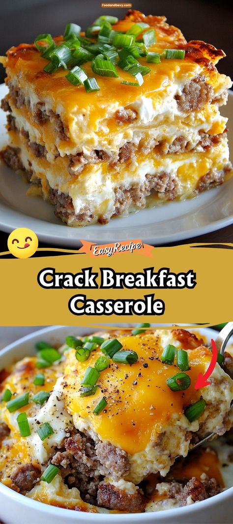 Start your morning with Crack Breakfast Casserole, loaded with eggs, cheese, bacon, and hash browns. Named for its addictive quality, this casserole is perfect for holiday mornings or brunch gatherings, ensuring everyone starts the day with a satisfying meal. #BreakfastCasserole #HeartyBreakfast #BrunchIdeas Hashbrown Breakfast Casserole Cozy Cook, Cowboy Breakfast Casserole Recipe, California Breakfast Casserole, Easy Breakfast Bake Casseroles, Taste Of Home Christmas Breakfast Casseroles, Impossibly Easy Breakfast Bake, Gluten Free Breakfast Casseroles Make Ahead, Brunch Egg Recipes For A Crowd, Bus Quick Breakfast Casserole