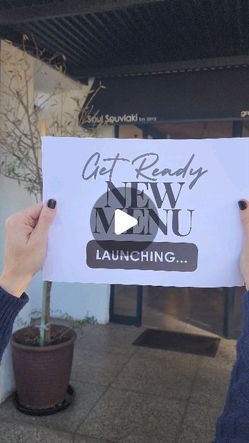 Soul Souvlaki on Instagram: "NEW MENU launching on Wednesday! We can't wait to share it with you!!!!  #newmenu #specials #joburg #soulsouvlaki #discoverjoburg #greekstreetfood #joburgfoodie #joburgvegan #johannesburginyourpocket #eatout" New Menu Launch Caption, New Menu, Video Ideas, Media Strategy, On Wednesday, Social Media Strategies, Street Food, To Share, Product Launch